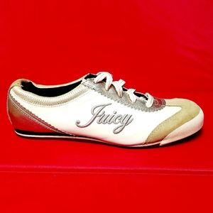Juicy Couture Lace Up Leather Womens Sneakers size 9.5